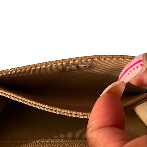 ‼️SOLD‼️CHANEL 22A Beige/ Caramel Classic Flap Card Holder NWT - Picture 7 of 13